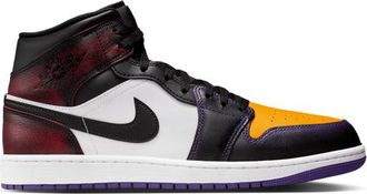 Nike Jordan Mens Air 1 Mid SE - Basketball Shoes Red/Blue/Yellow Size 10.0