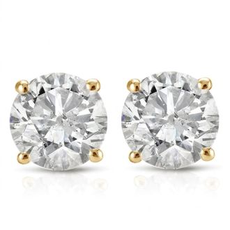 Pompeii3 2 Ct Diamond Studs With Screw Backs 14k Yellow Gold