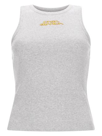 Casablanca Grey Ribbed Fitted Tank Top