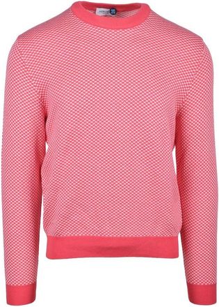 Heritage Red Crewneck Cotton Sweater
