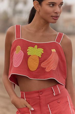 Farm Rio x Anthropologie Embroidered Tank Top