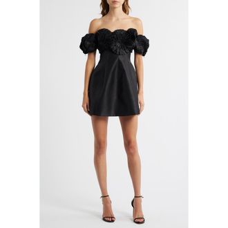 Acler Trusley Off the Shoulder Minidress in Black at Nordstrom Rack, Size 8