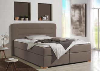 HOME AFFAIRE Boxspringbett »Manchester« 5 Breiten, 3 Ausführungen, 2 Härtegraden, Topper, Steppung