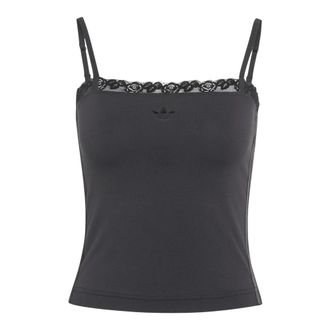 adidas Sleeveless Training Tops, female, Black, Size: XS Lace Trim Camisole