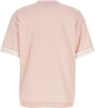 Burberry Womens Pink Cotton Oversize T-Shirt Cameo Exterior