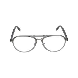 Tom Ford Glasses, unisex, Gray, Size: 57 MM Blue Block Pilot Optical