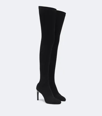 Victoria Beckham Harlow jersey over-the-knee boots