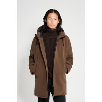 Stutterheim Stockholm Matte Winter Coat in Dark Brown at Nordstrom, Size X-Large