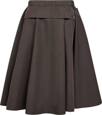 Prada Womens Midi Skirt Circle Green Recycled Polyester