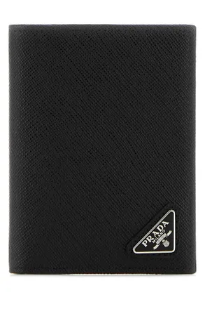 Prada Black Leather Card Holder