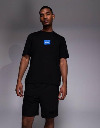 HUGO BOSS HUGO Red - Pantaloncini comodi in jersey neri-Nero