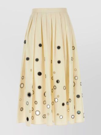 Prada cotton pleated skirt