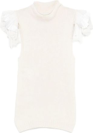 Alberta Ferretti Top con ruches - Toni neutri