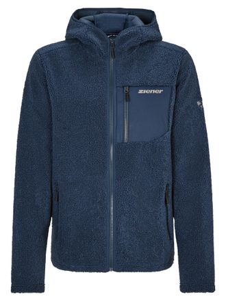 Ziener Fleecejacke ZIENER JUHA, Herren, Gr. 54, blau (dunkelblau), Obermaterial: 100% Polyester, Jacken Fleecejacke