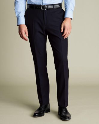CHARLES TYRWHITT Ultimate Performance Suit Trousers - Dark Navy Size 30/30 by Charles Tyrwhitt