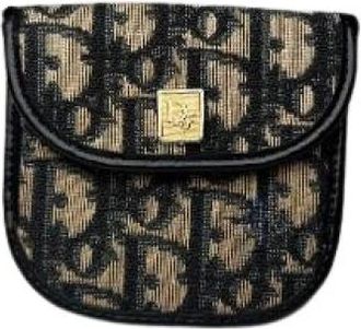 Dior Pre-owned Mini Bags, female, Beige, Size: ONE SIZE Pre-owned Vintage Oblique Pouch