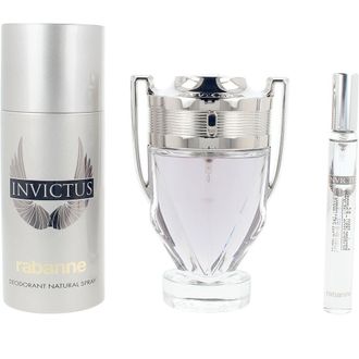 Paco Rabanne Mens Invictus Case 3 Pcs 3 pz - One Size