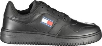 Tommy Hilfiger Retro Basket - Heren - Sneakers - Zwart - 41 EU - Leer - Schoenen