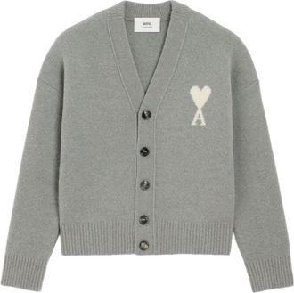 Ami Grey Logo Cardigan
