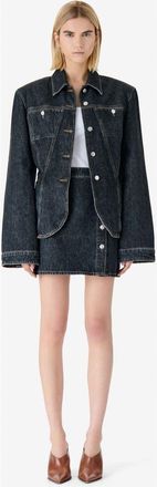 Iro Isya Mini Skirt in Steel Denim at Nordstrom, Size 34 Eu