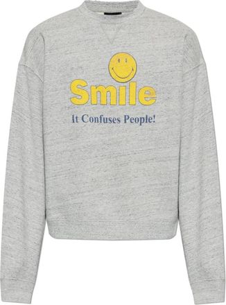 Dsquared2 Sweatshirt met Print - Heren - Sweatshirts - Grijs - XL - Katoen - Hoodies & sweatvesten