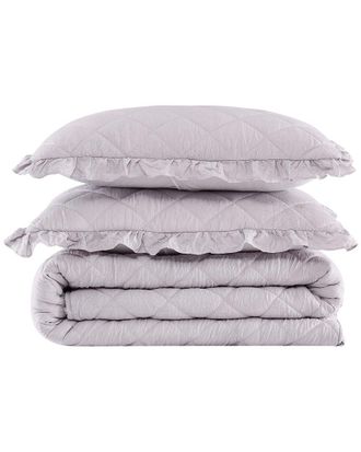 Truly Soft Crinkle Ruffle Quilt Set