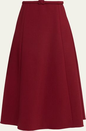 Carolina Herrera Colorblock Sleeveless Belted Midi Dress