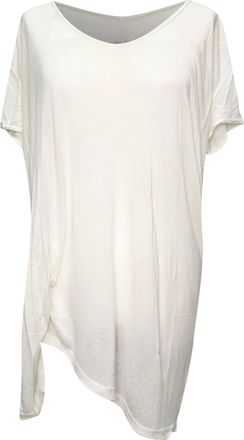 Rick Owens Hiked T-shirt in White Viscose