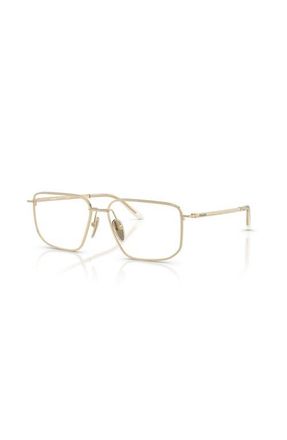 Prada 55mm Rectangle optical glasses in Gold at Nordstrom