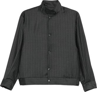 Aya Muse Pinstriped Bomber Jacket