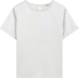 Max Mara Gilbert Top de Manga Corta Tejido - Blouses & Shirts - Mujer - Blanco - XL