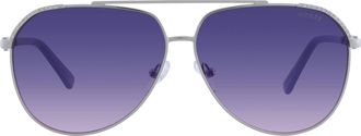 Guess Blue Mirror Pilot Ladies Sunglasses GF00051 10X 61