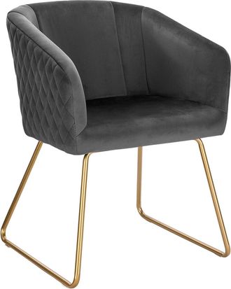 Woltu Sillas De Comedor Set 1 Nordicas Estilo Vintage Juego De 1 Silla De Cocina Silla Tapizada Con Reposabrazos Tapizadas En Terciopelo Estructura De Metal