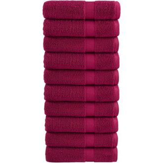 vidaXL Asciugamani Bagno solund 10 pz Bordeaux 100x150 cm 600gsm - Vidaxl