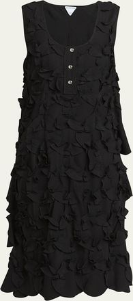 Bottega Veneta Circle Patch Fluid Viscose Dress
