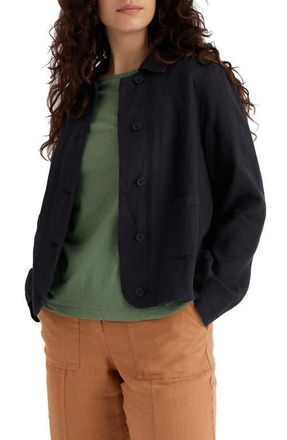 Seasalt Cornwall Arame Linen Jacket in Inkwell at Nordstrom, Size 14 Us