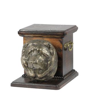 OEM Pastor Del C&aacute;ucaso: Urna Para Cenizas De Perro Con Estatuilla, Elegante Urna Para Perro, Urna &Uacute;nica Con Busto De Perro De Art-dog