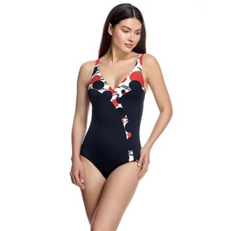 Ory Womens Swimsuit with Cross Neckline and Open Back W260870 - Black - Size 36C