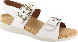 Strive Footwear Womens Amalfi Buckle Sandals In White