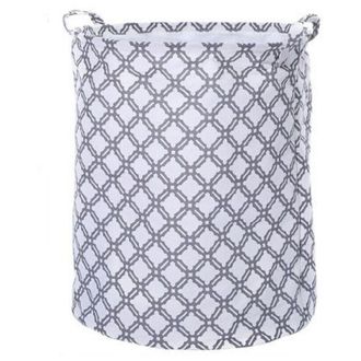 Trade Shop Trade Shop - Cesto Sacco Porta Biancheria Portabiancheria In Tessuto Fantasia Grigia 79212