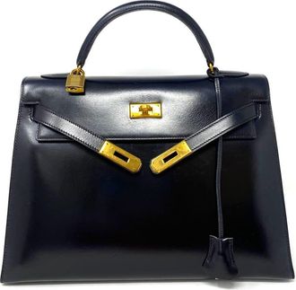 Herm&egrave;s Black Box Leather Kelly 32