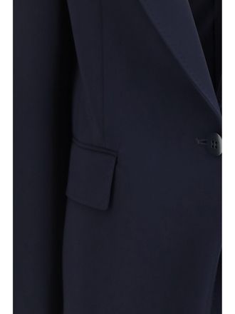 Max Mara Womens Blazer Bosco Cady Blue Triacetate Jacket