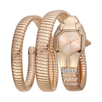Just Cavalli Glam Snake White Dial Ladies Watch JC1L112M0035