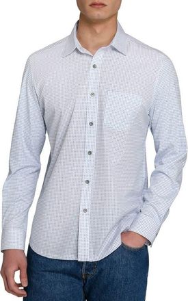 W.R.K Abstract Dot Reworked Dress Shirt in White/navy at Nordstrom, Size Xx-Large