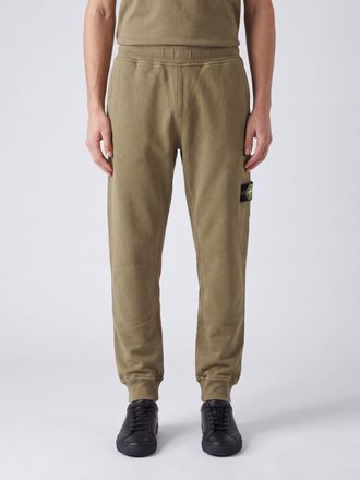 Stone Island Pantaloni jogging in poliestere riciclato con logo Compass