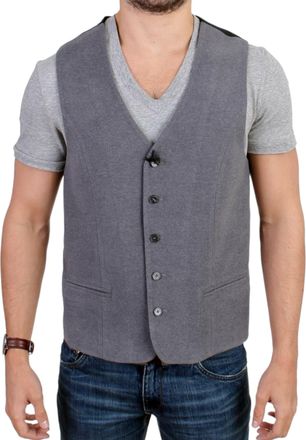 Costume National cotton blend casual Mens vest