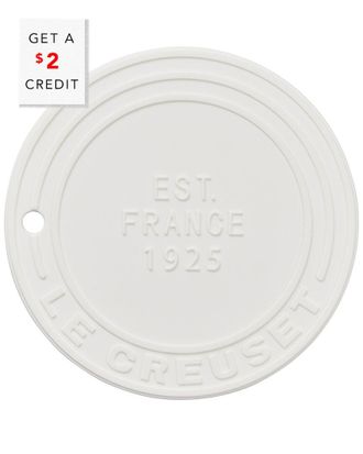 LE CREUSET White Silicone Trivet (Est. 1925) With $2 Credit