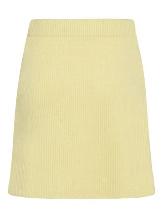 Tela ribbed-knit mini skirt - women - Fabric - S - Yellow