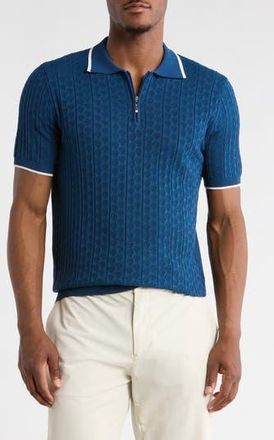 T.R. Premium Slim Fit Polo Sweater in E.blue at Nordstrom Rack, Size Xxx-Large