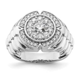 Diamond2Deal 10k Gold Lab Grown Diamond Wedding Band Ring 1.2Ct Clarity- VS Color- G-H